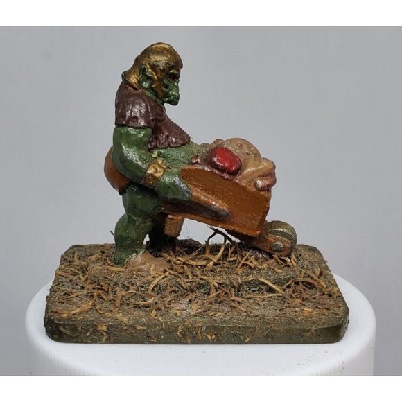Vintage Ogre Walking With Wheelbarrow Collectible Miniature Figurine Statue - Picture 2 of 11